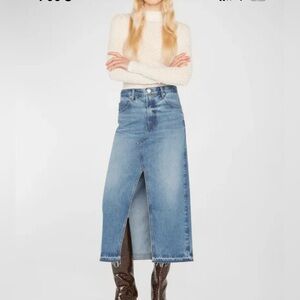 Coachella Harper Heritage Francesca’s Maxi Denim Jean Skirt Boho Streetwear 28